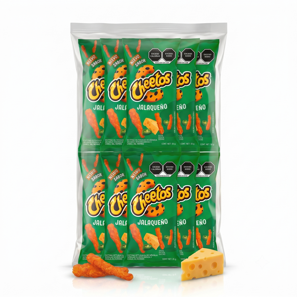 Sabritas Cheetos Jalapeño 10 Pack 3 oz Each