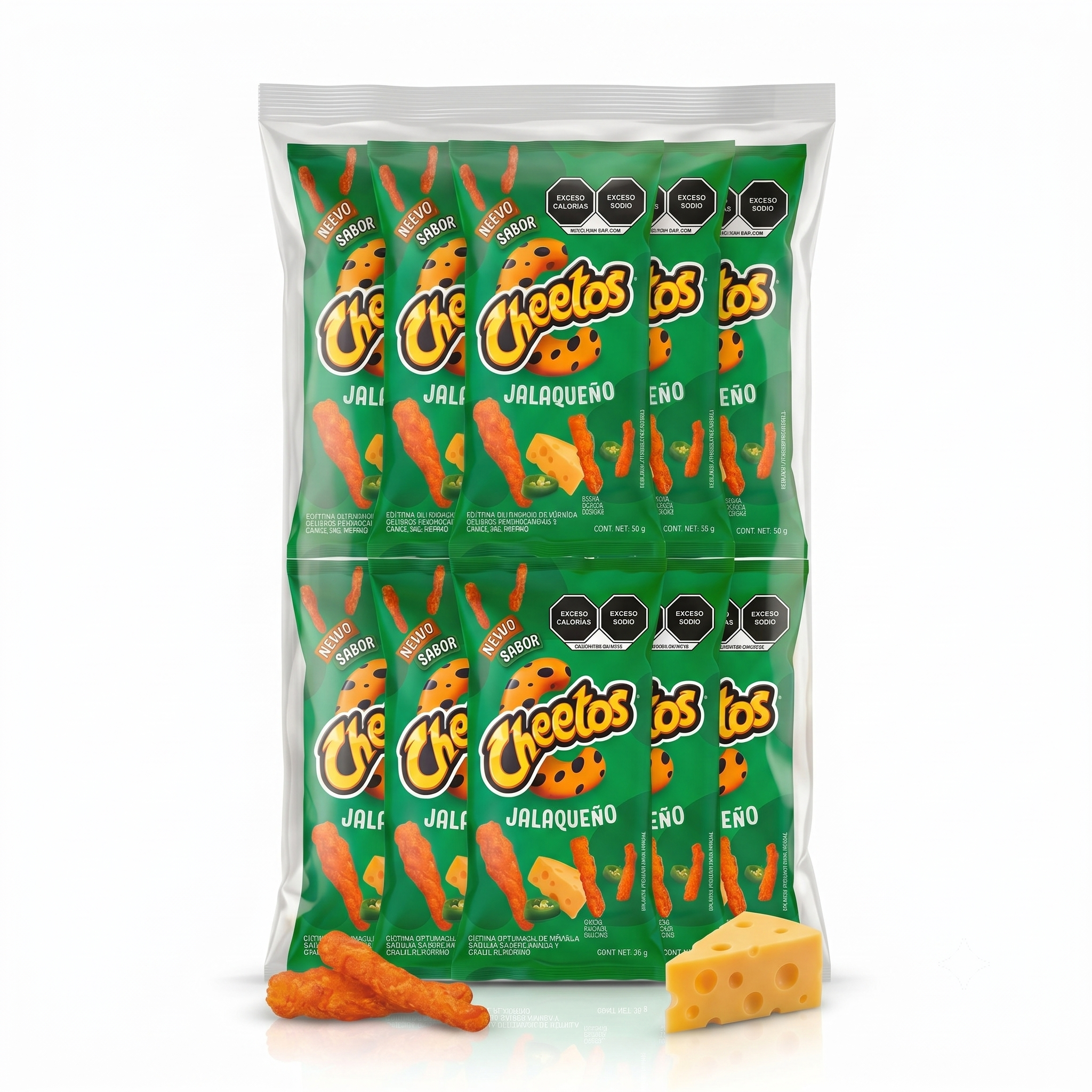 Sabritas Cheetos Jalapeño 10 Pack 3 oz Each
