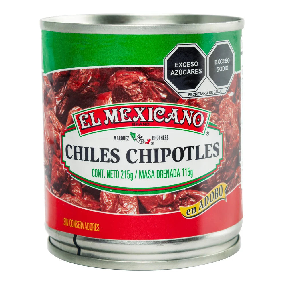 El Mexicano Whole Chipotle Peppers in Adobo Sauce – 8 oz