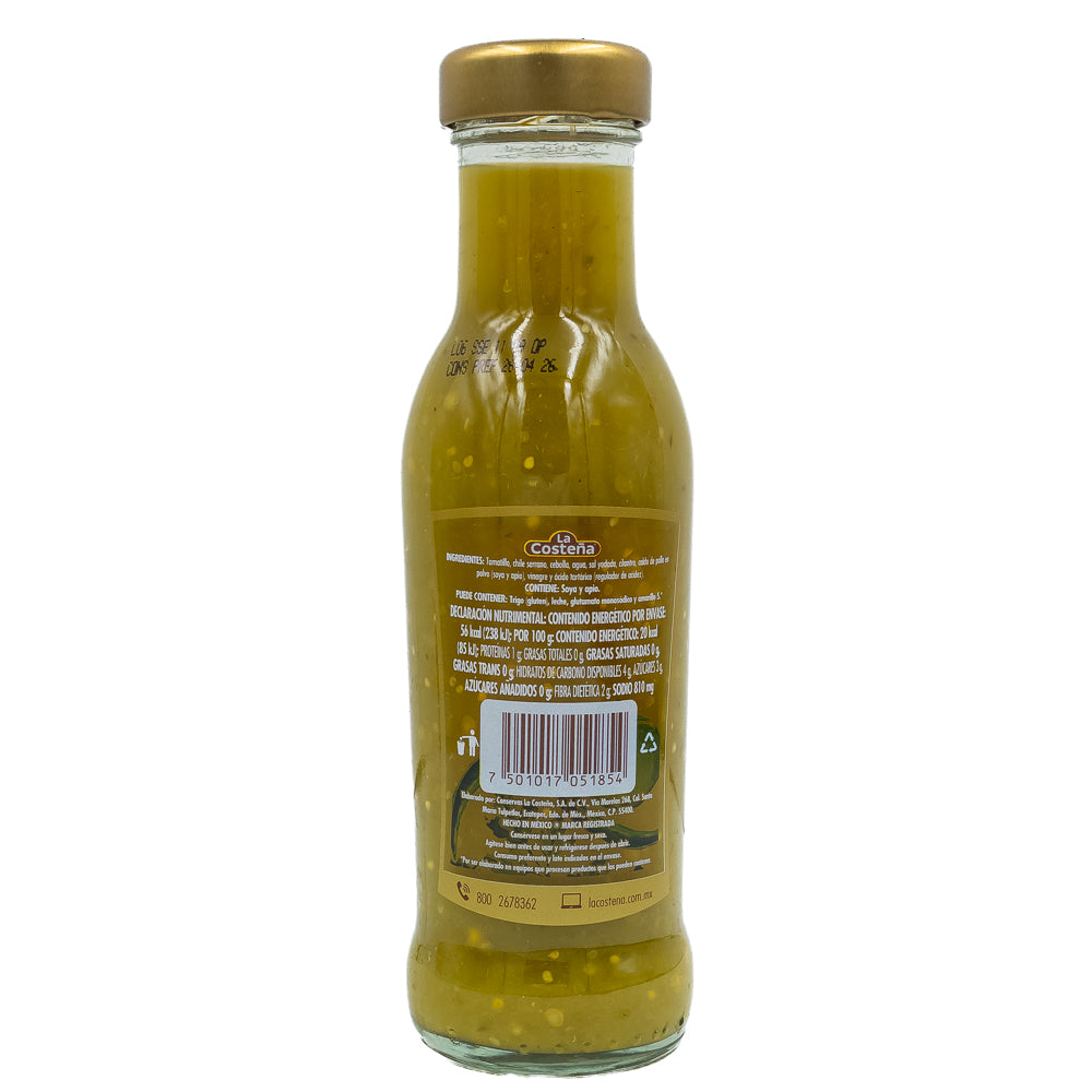 La Costeña Gourmet Serrano Chili Sauce – 10 oz Secondary image