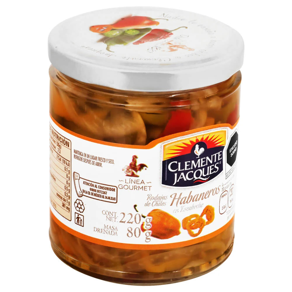 Clemente Jacques Habanero Pepper Slices – 8 oz