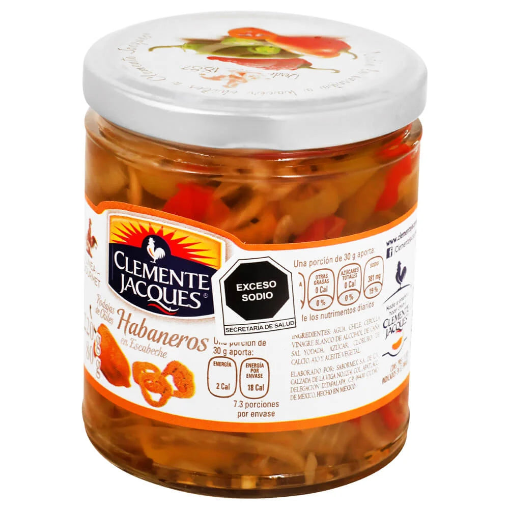 Clemente Jacques Habanero Pepper Slices – 8 oz