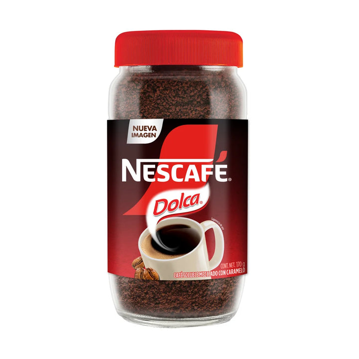 Nescafé Dolca Instant Coffee with Caramel Flavor – 6 oz