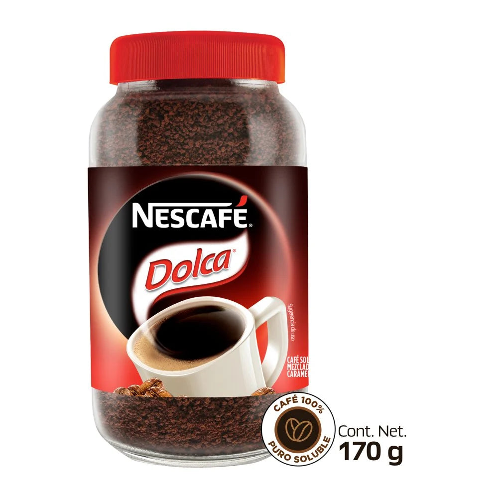 Nescafé Dolca Instant Coffee with Caramel Flavor – 6 oz