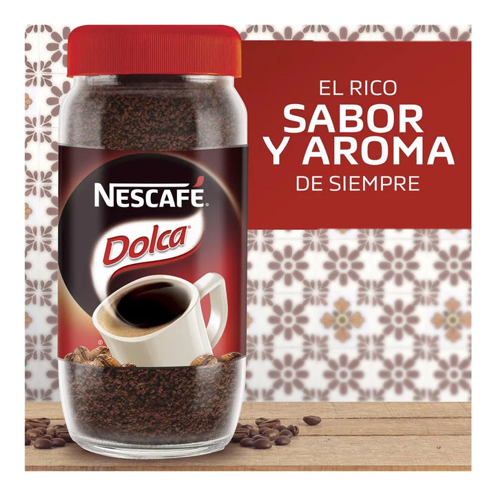 Nescafé Dolca Instant Coffee with Caramel Flavor – 6 oz