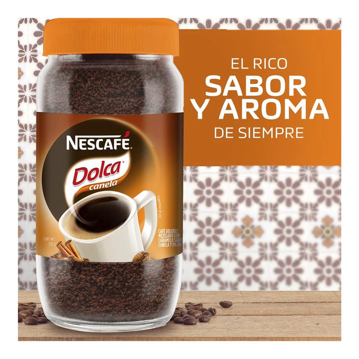 Nescafé Dolca Cinnamon Instant Coffee – 6 oz