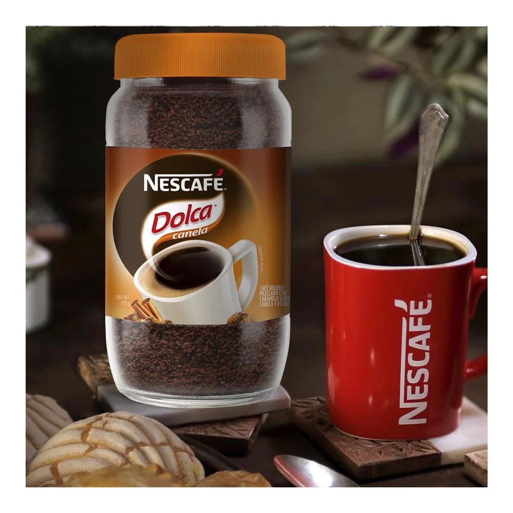 Nescafé Dolca Cinnamon Instant Coffee – 6 oz