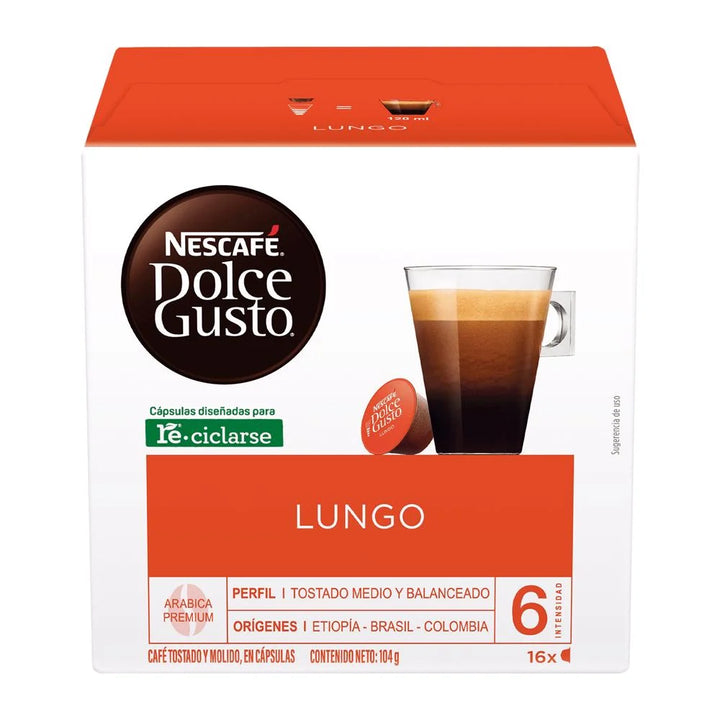 Nescafé Dolce Gusto Lungo Coffee Capsules – 16 ct
