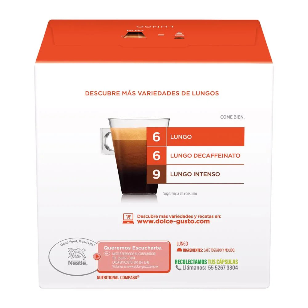 Nescafé Dolce Gusto Lungo Coffee Capsules – 16 ct
