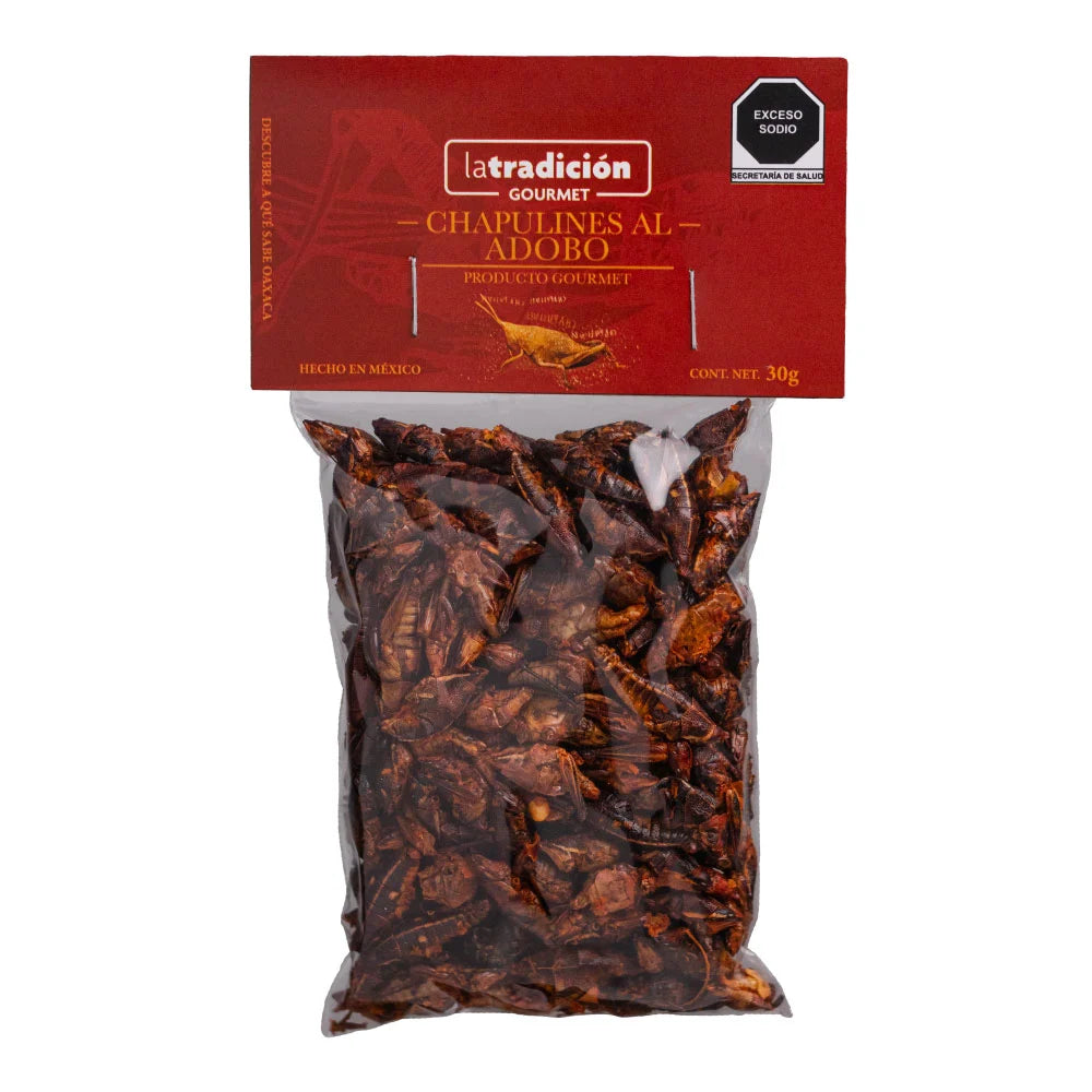 La Tradición Gourmet Dehydrated Grasshoppers in Adobo – 1.5 oz