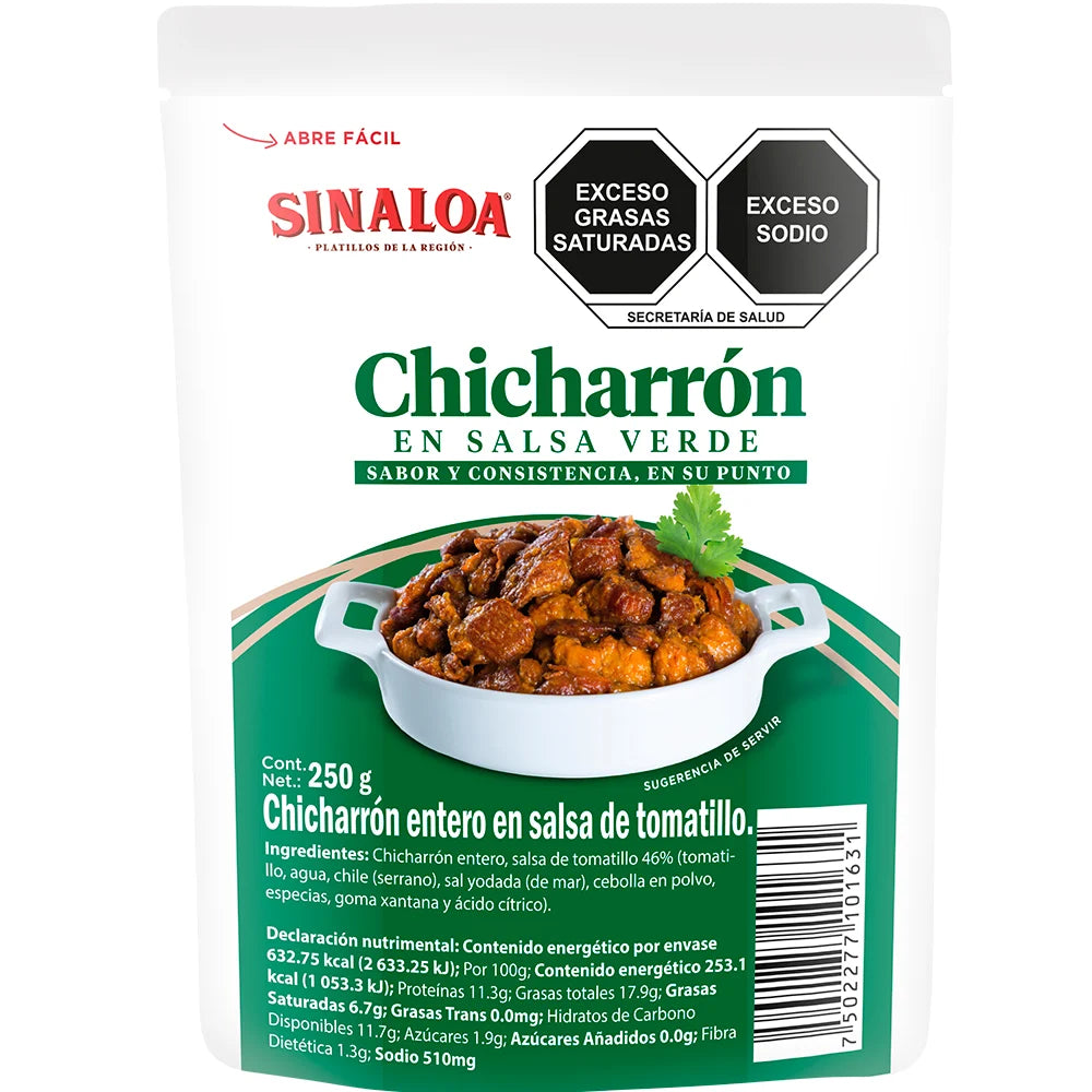 Sinaloa Pork Rinds in Green Sauce – 9 oz