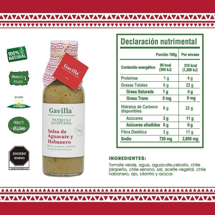 Patricia Quintana by Gavilla Avocado & Habanero Sauce – 12 oz