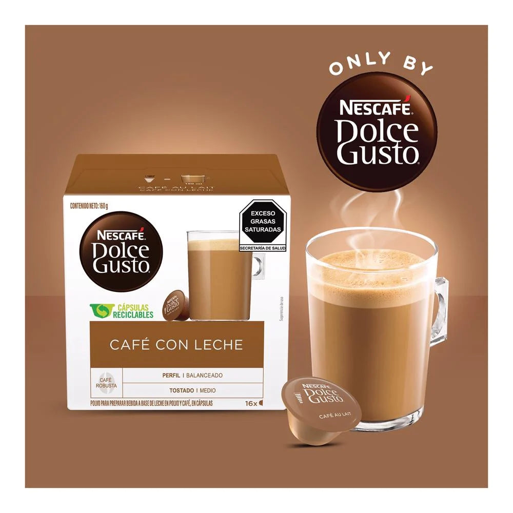 Nescafé Dolce Gusto Café Au Lait Coffee Capsules – 16 ct