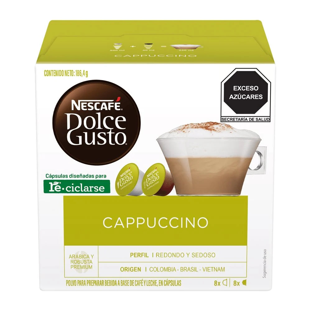 Nescafé Dolce Gusto Cappuccino Coffee Capsules – 7 oz