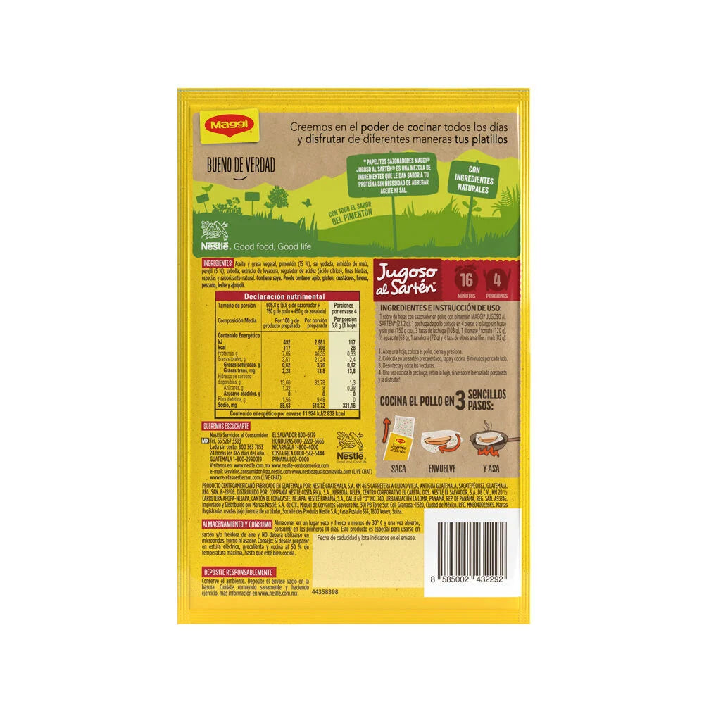 Maggi Juicy Paprika Chicken Skillet Seasoning Sheets – 1 oz