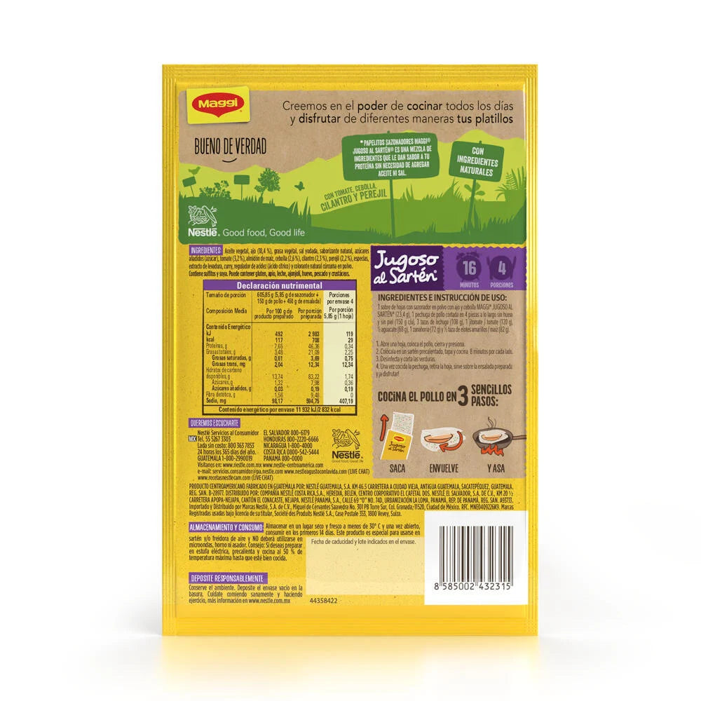 Maggi Juicy Garlic and Onion Skillet Seasoning Sheets – 1 oz