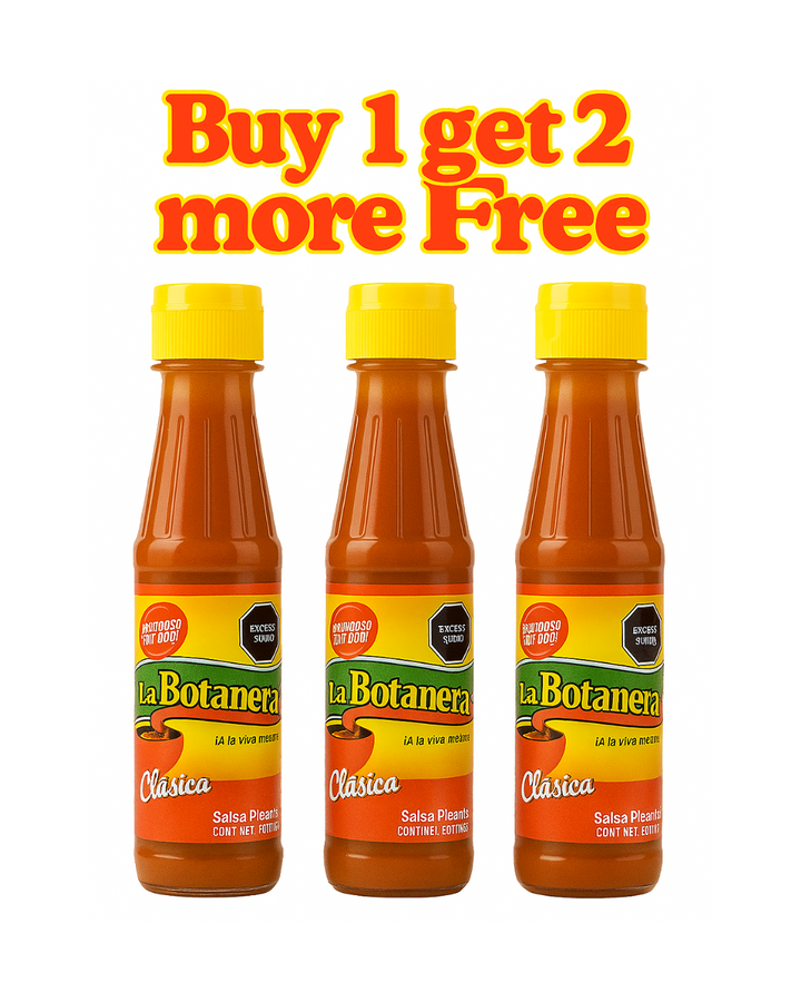 Buy 1 Get 2 More Free La Botanera Classic Hot Sauce 6.5 oz 🔥 Triple the Heat