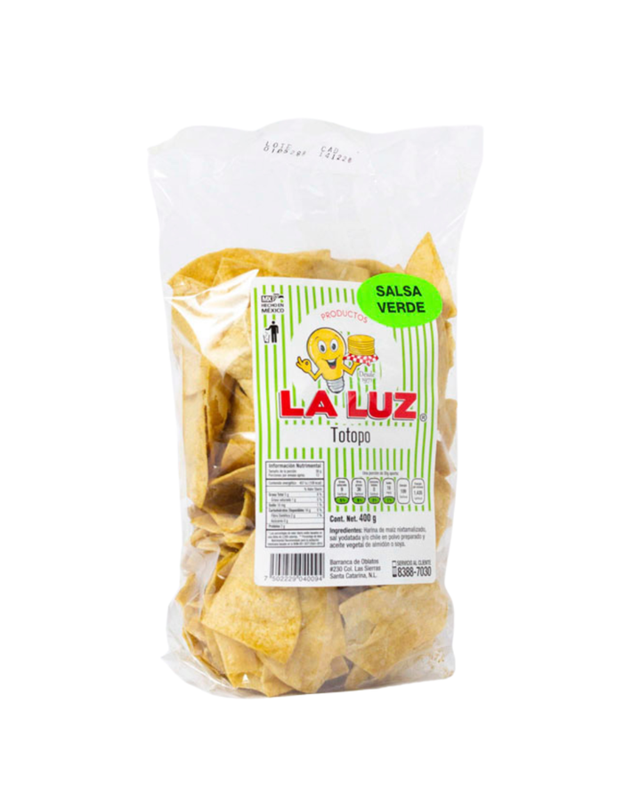 La Luz Green Salsa Totopos – 15 oz