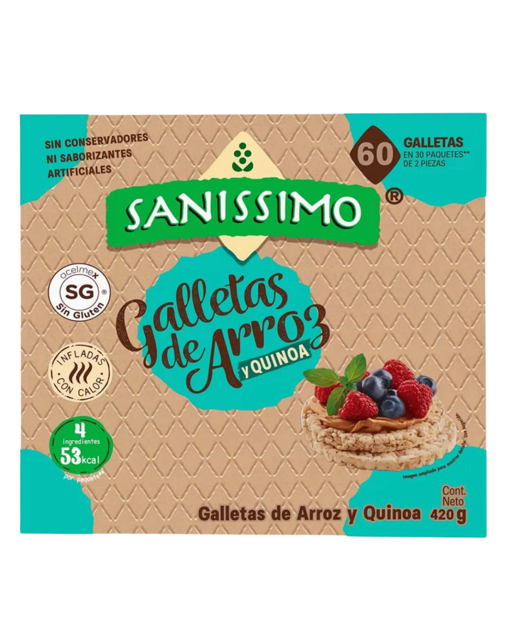 Sanissimo Rice and Quinoa Crackers – 60 ct