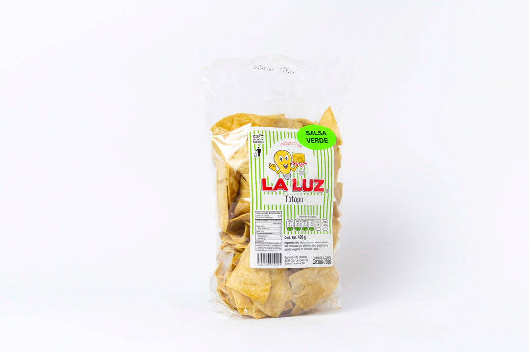 La Luz Green Salsa Totopos – 15 oz