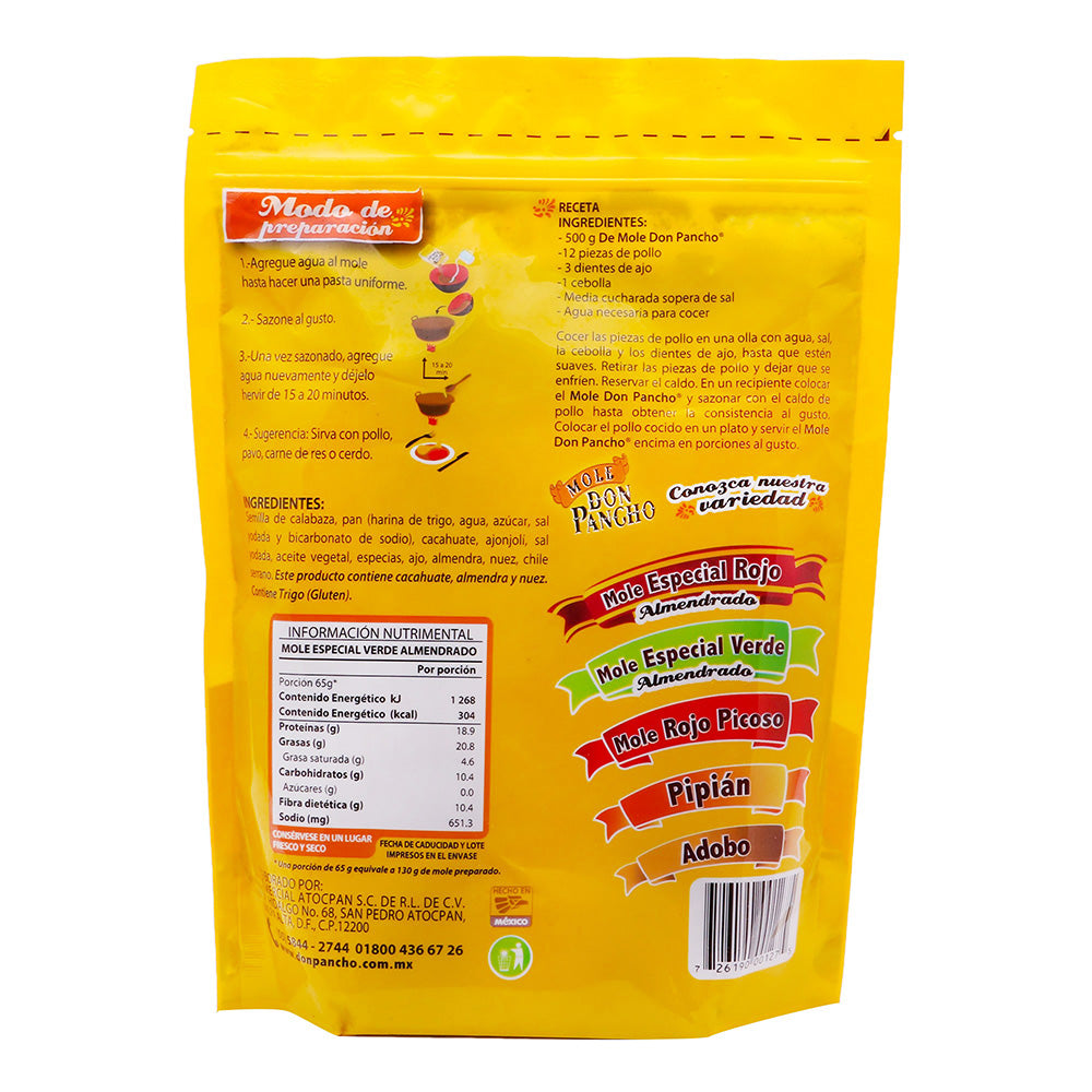 Don Pancho Special Almond Green Mole Powder 18 oz