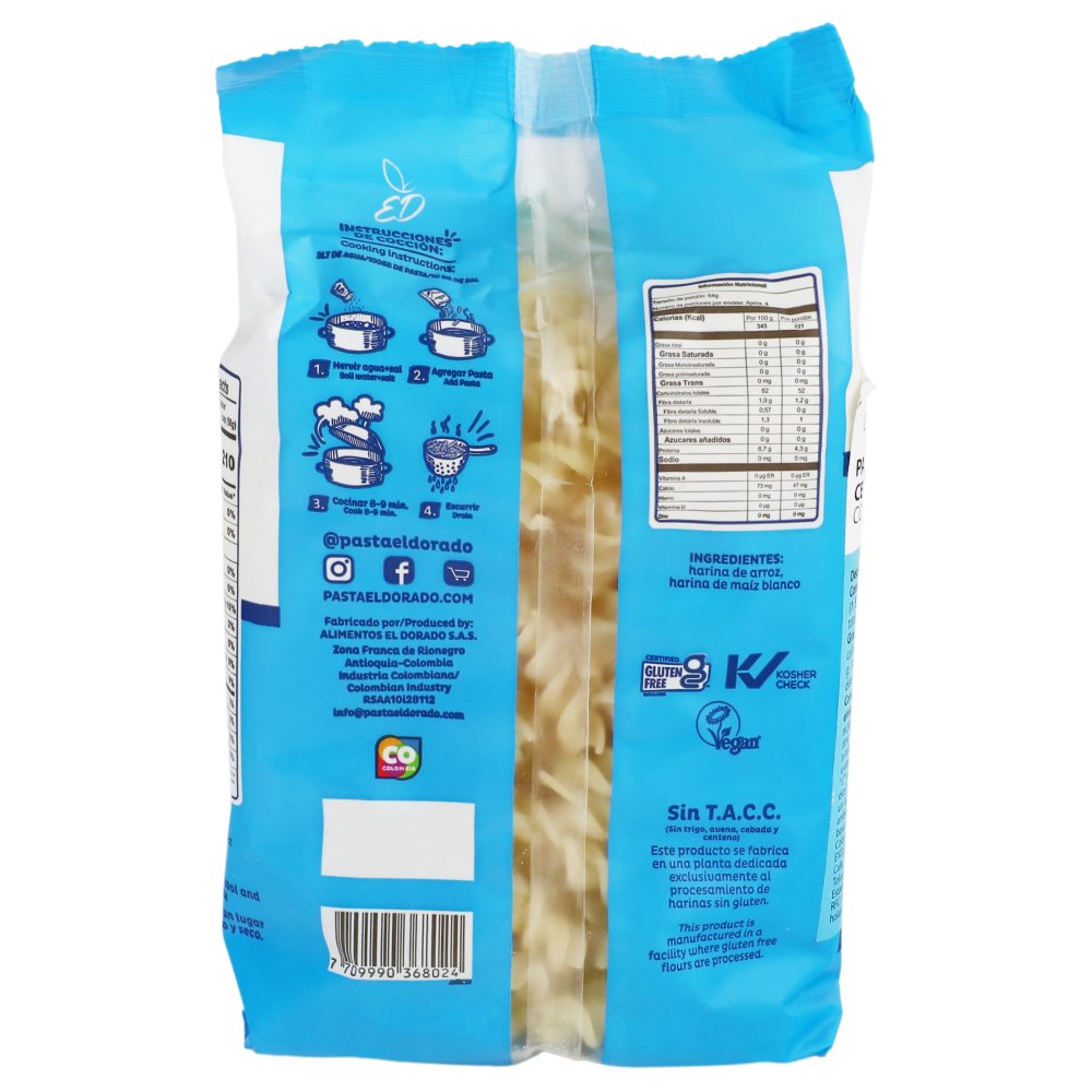 El Dorado Gluten Free Rice Fusilli Pasta 9 oz