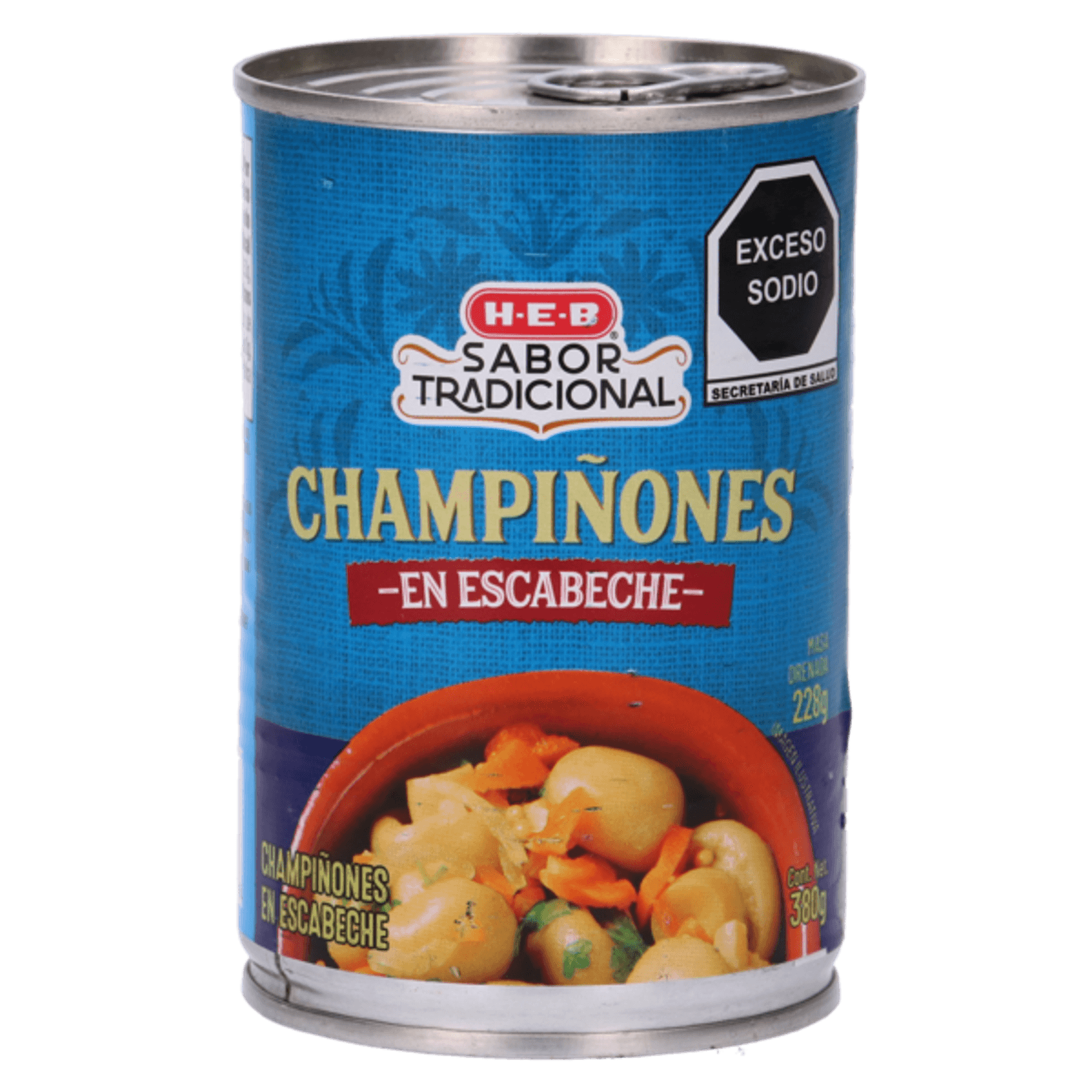 HEB Sabor Tradicional Pickled Mushrooms Tin 13.4 oz