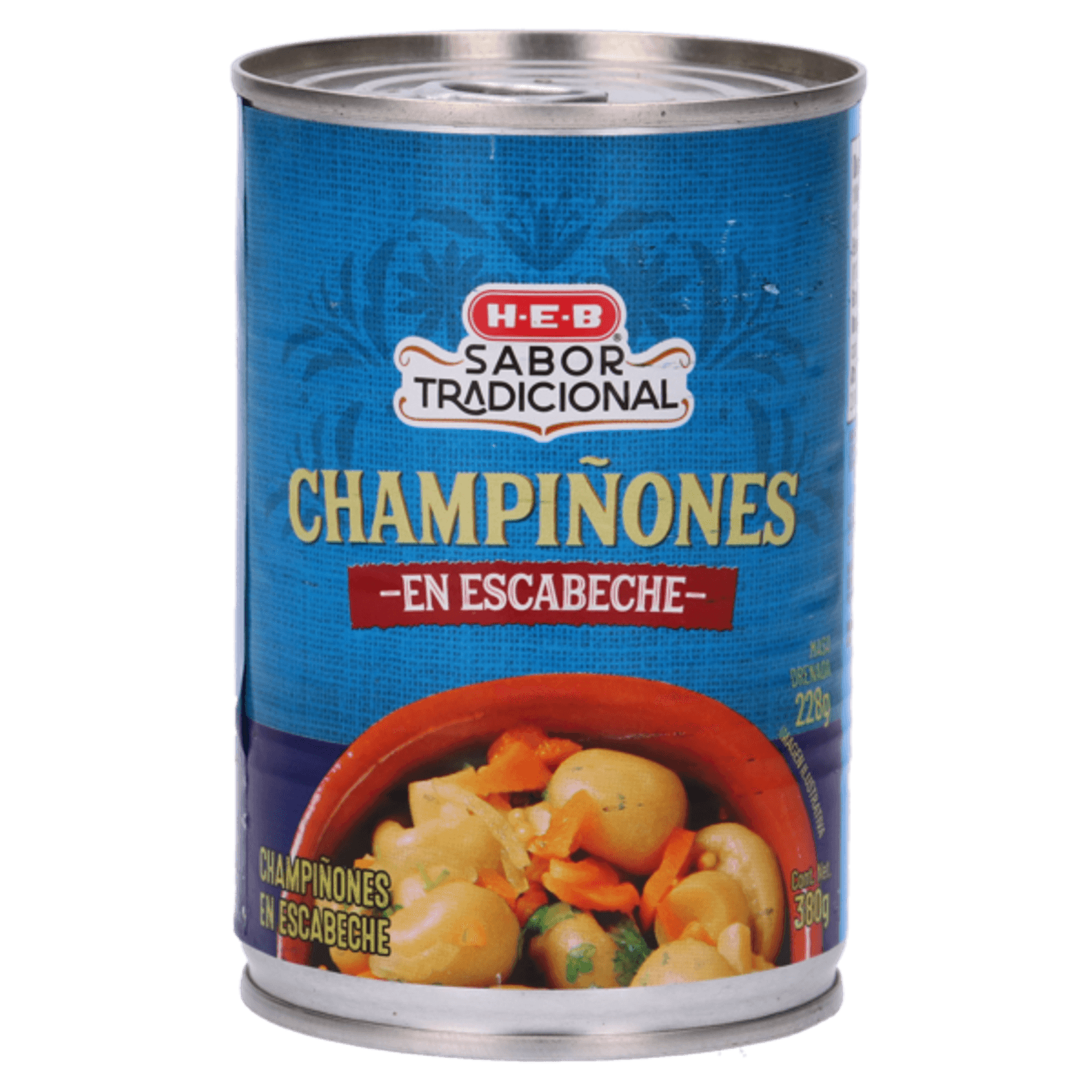 HEB Sabor Tradicional Pickled Mushrooms Tin 13.4 oz Main image