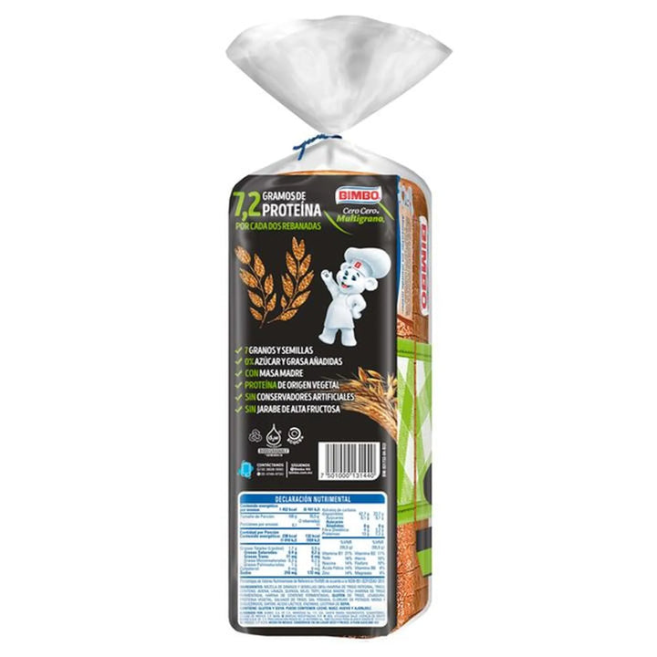 Bimbo Zero Zero Multigrain Bread 21 oz