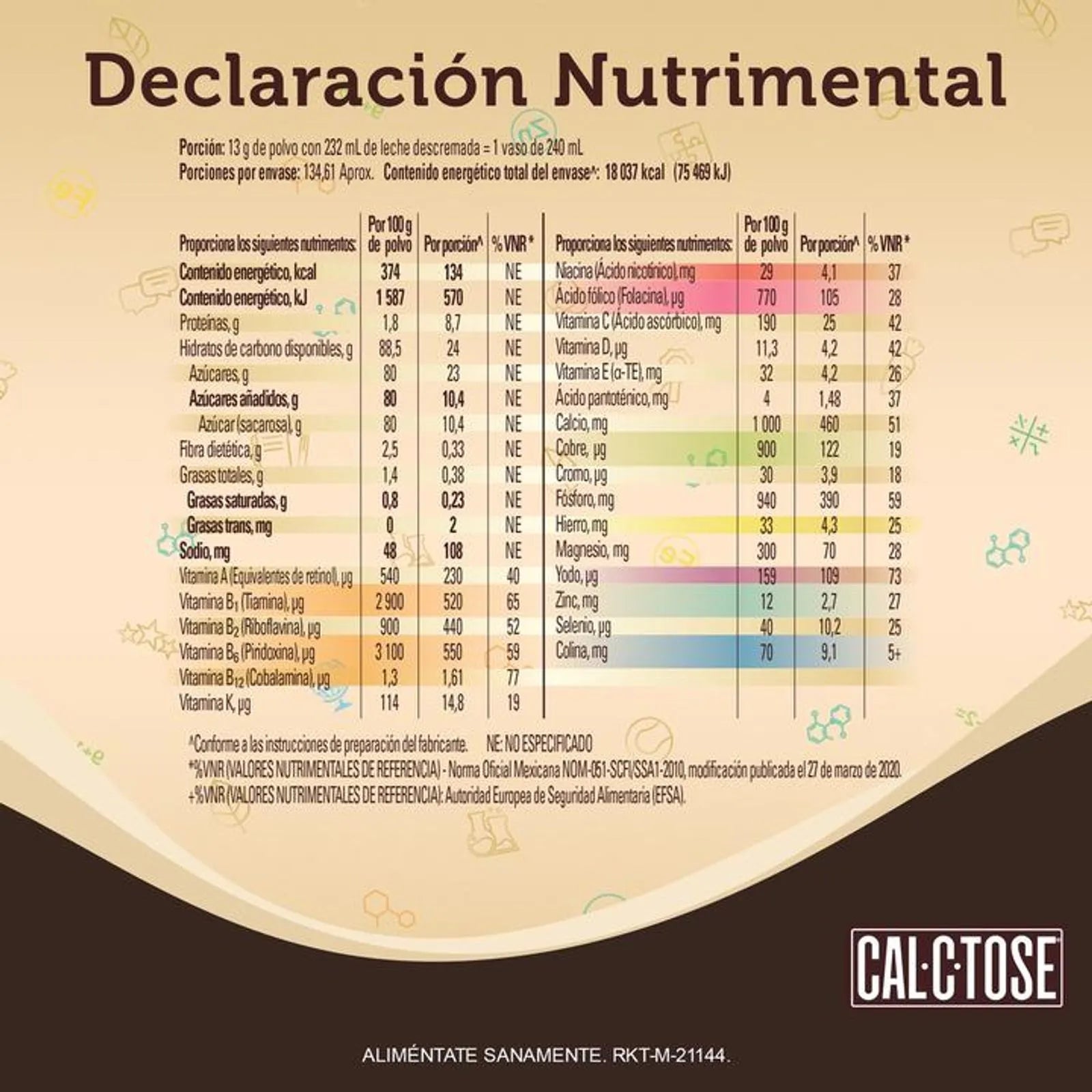 Cal-C-Tose Chocolate Powder 62 oz