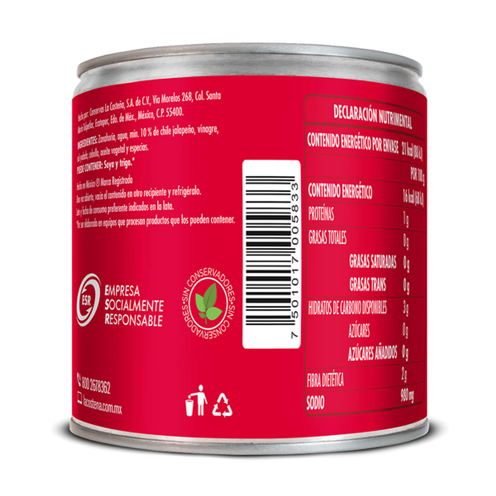 La Costeña Pickled Carrots - 8 oz Secondary image