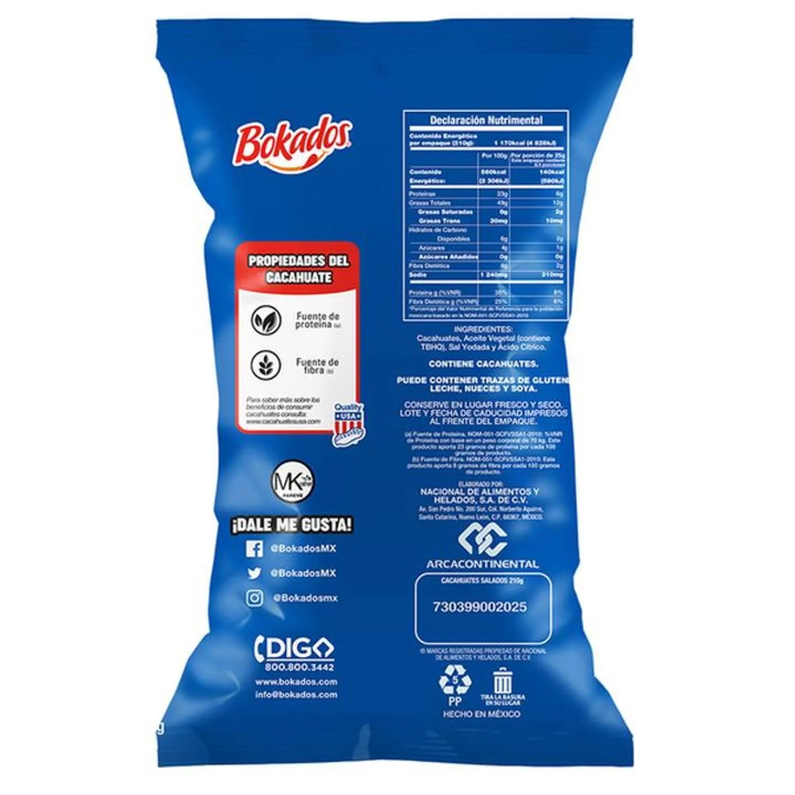 Bokados Salted Peanuts 7 oz Secondary image
