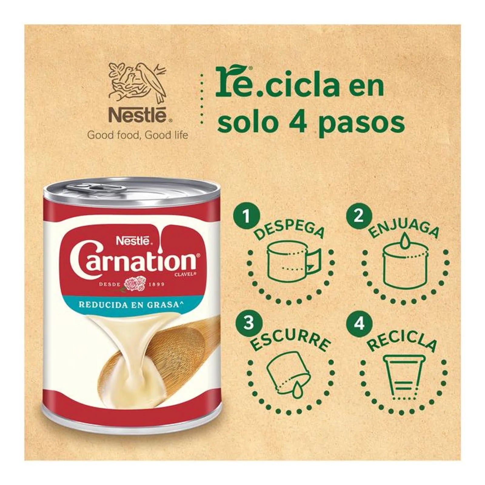 Nestle Carnation Clavel Reduced Fat Evaporated Milk - 13 oz Secondary image