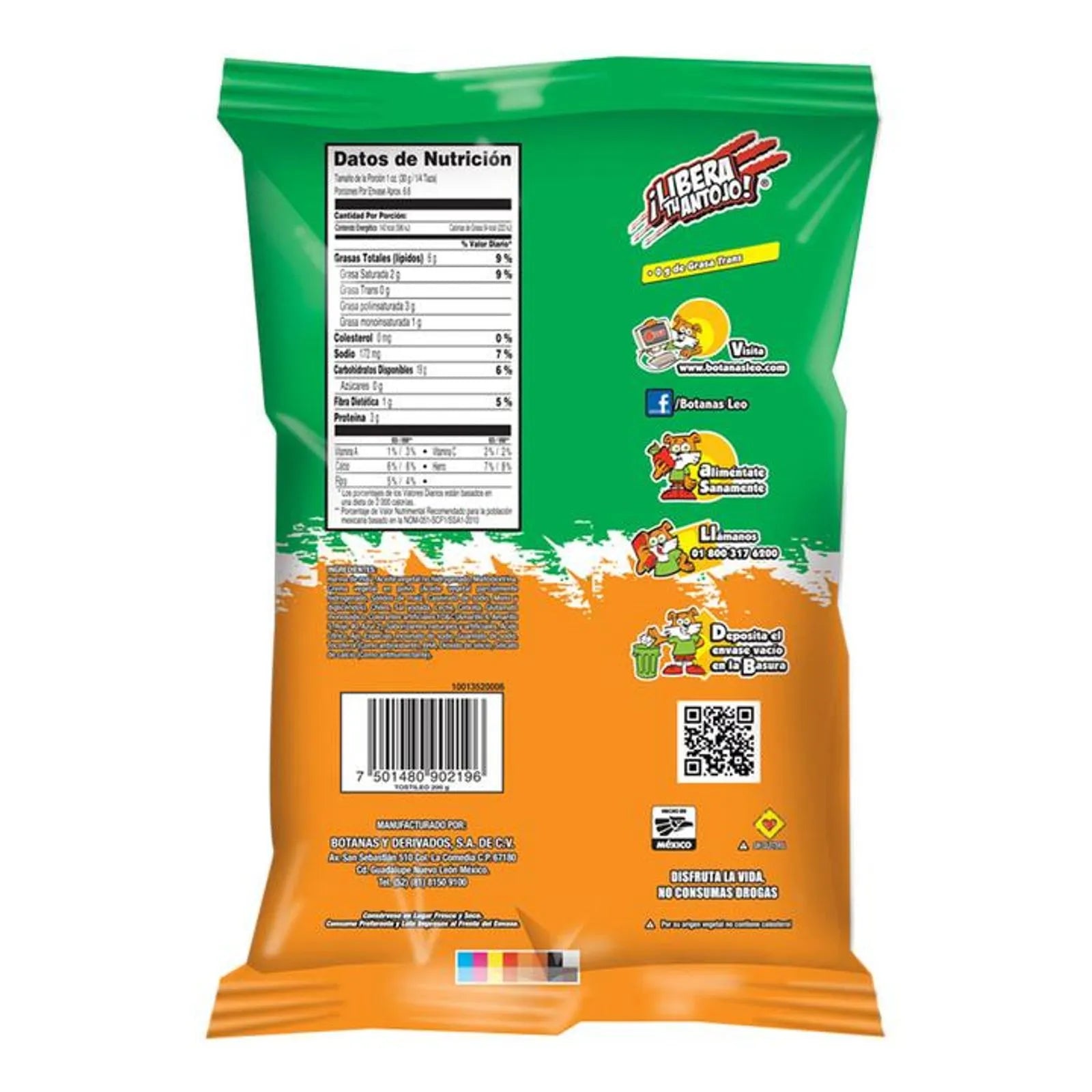 Leo Seasoned Corn Snacks Tostileo Cheese and Chili 7 oz Secondary image