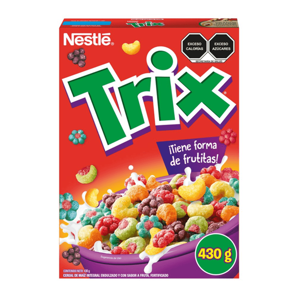 Nestle Trix Fruit Flavor Corn Cereal Box 15 oz