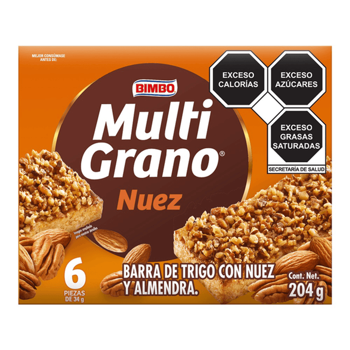 Bimbo Multigrain Nut Cereal Bar 7 oz