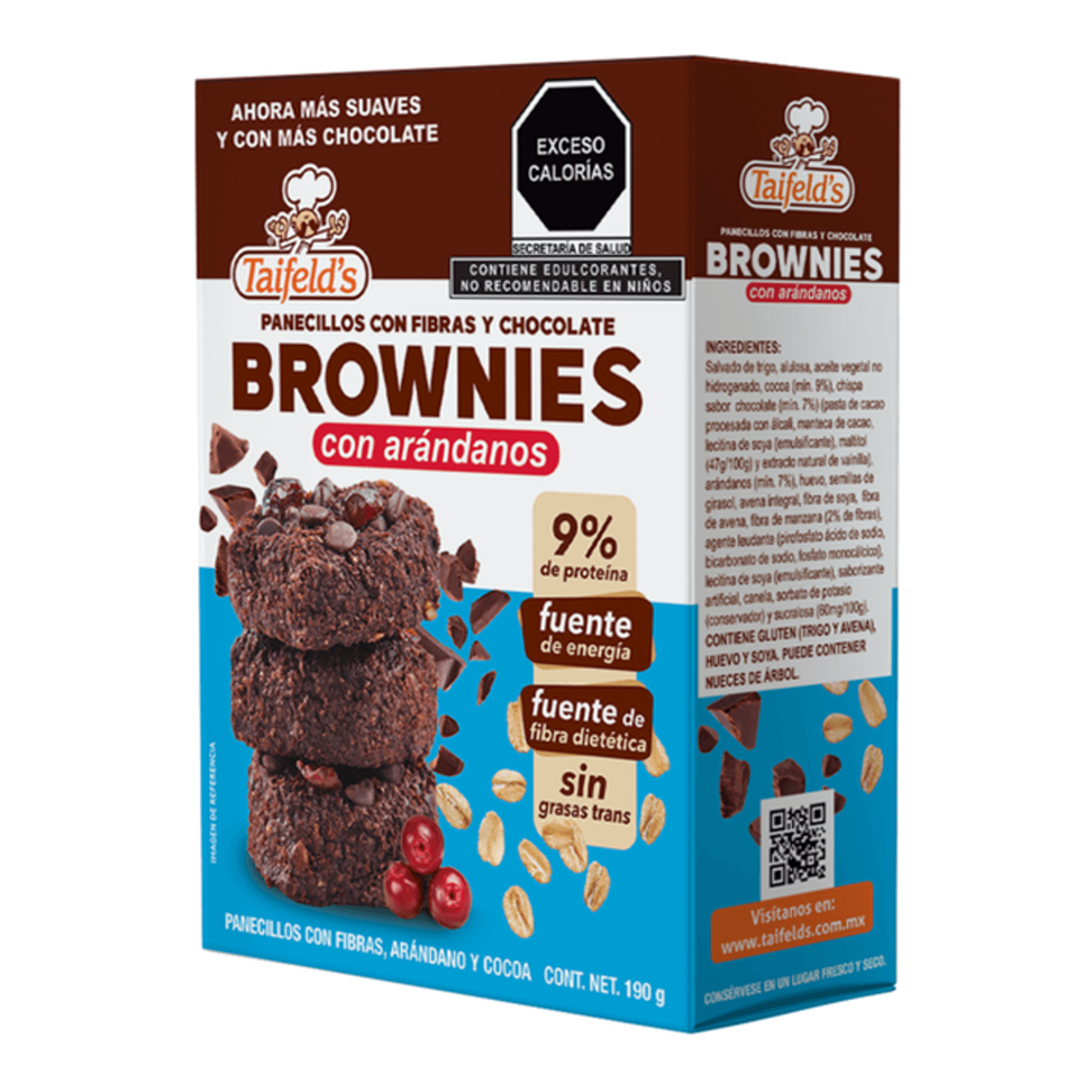 Taifeld’s Fiber Brownies with Cranberry and Chocolate 7 oz
