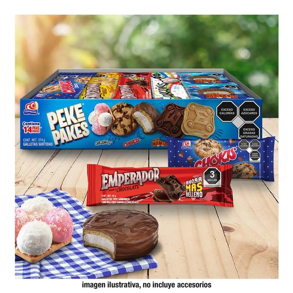 Gamesa Peke pakes Assorted Cookies - 13 oz