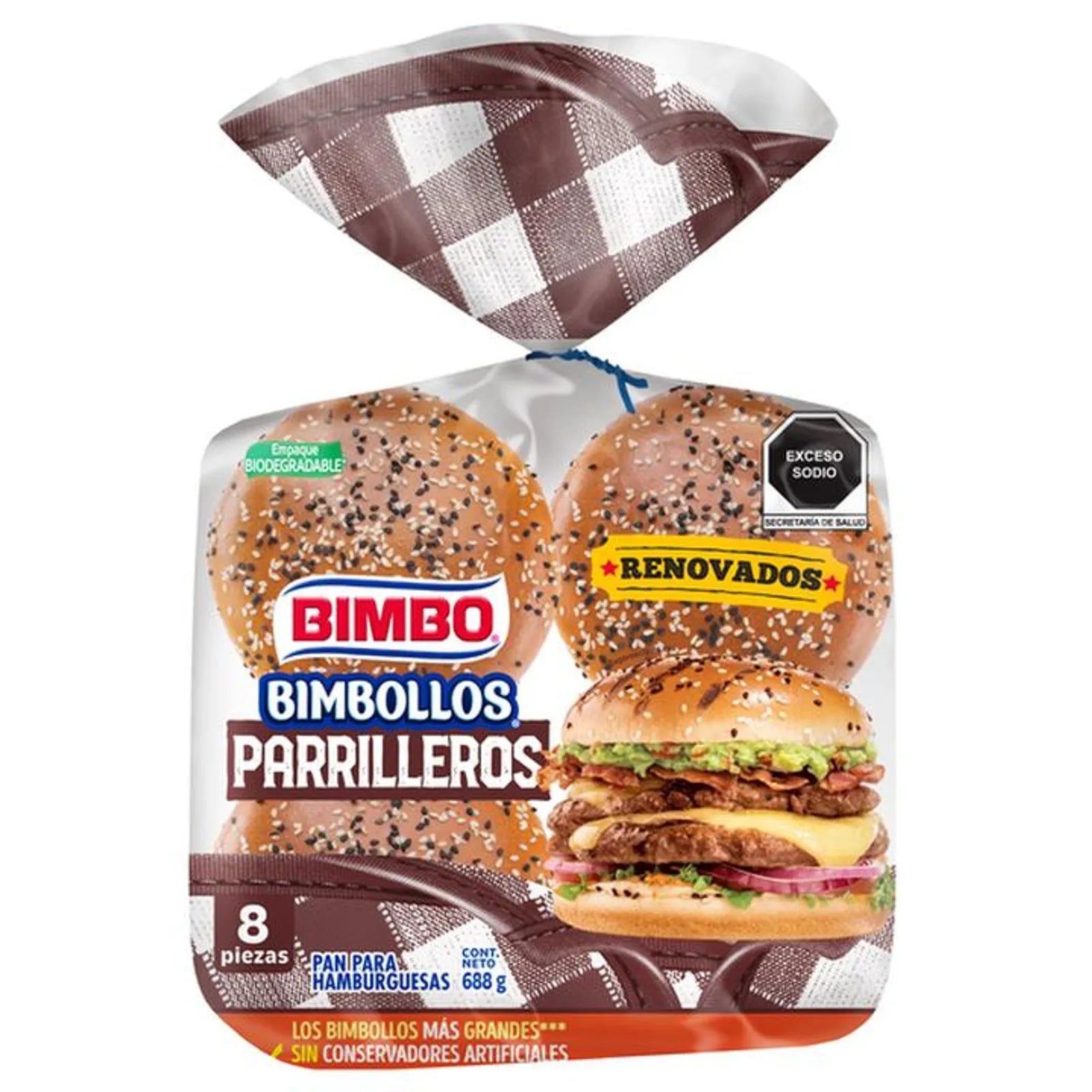 Bimbo Grillers Burger Buns 8 Pack 28 oz Main image