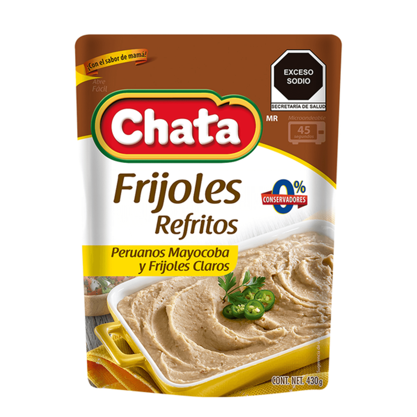 Chata Mayocoba Peruvian Refried Beans - 15 oz Main image