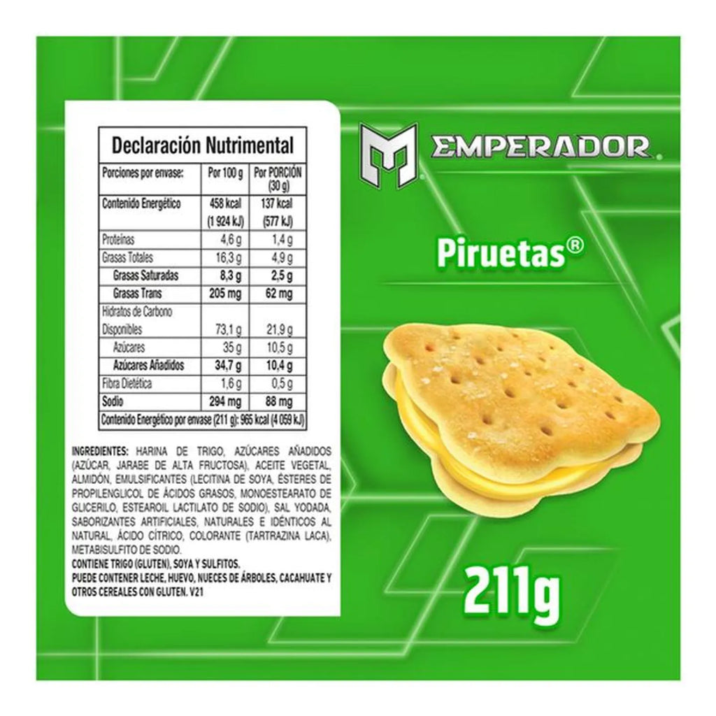 Gamesa Emperor Lemon Pirouette Cookies - 6 oz