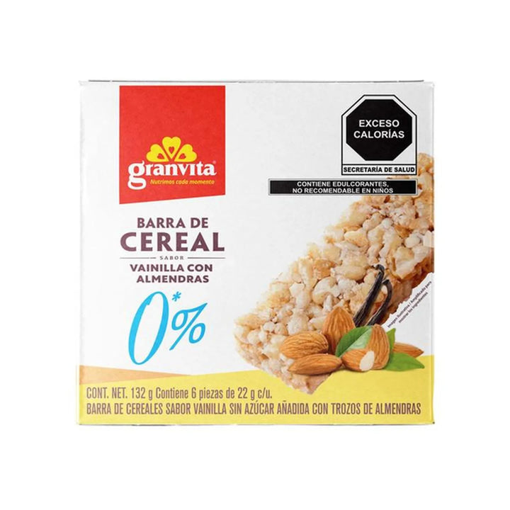 Granvita Vanilla Almond Cereal Bars 5 oz