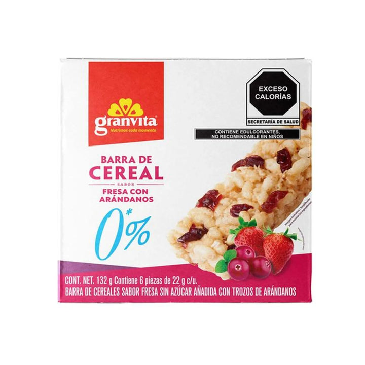 Granvita Strawberry Blueberry Cereal Bars 5 oz