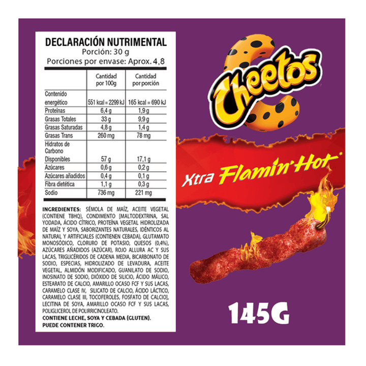 Sabritas Cheetos Xtra Flamin' Hot 5 oz