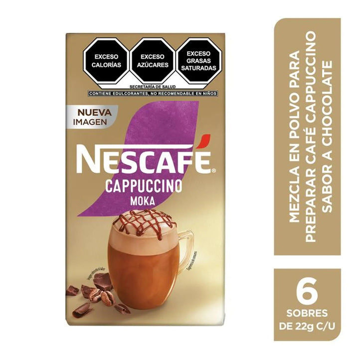 Nescafé Moka Cappuccino Instant Coffee Box - 6 packs of 1 oz