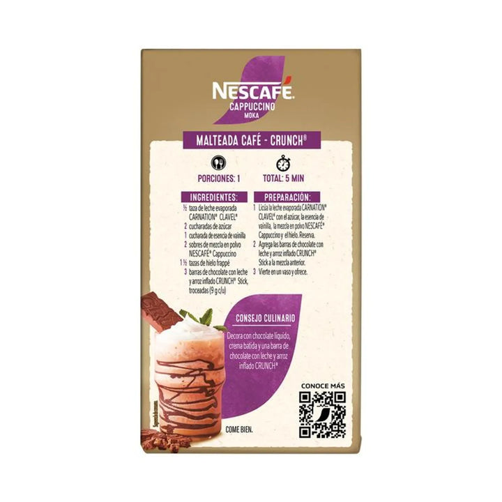 Nescafé Moka Cappuccino Instant Coffee Box - 6 packs of 1 oz