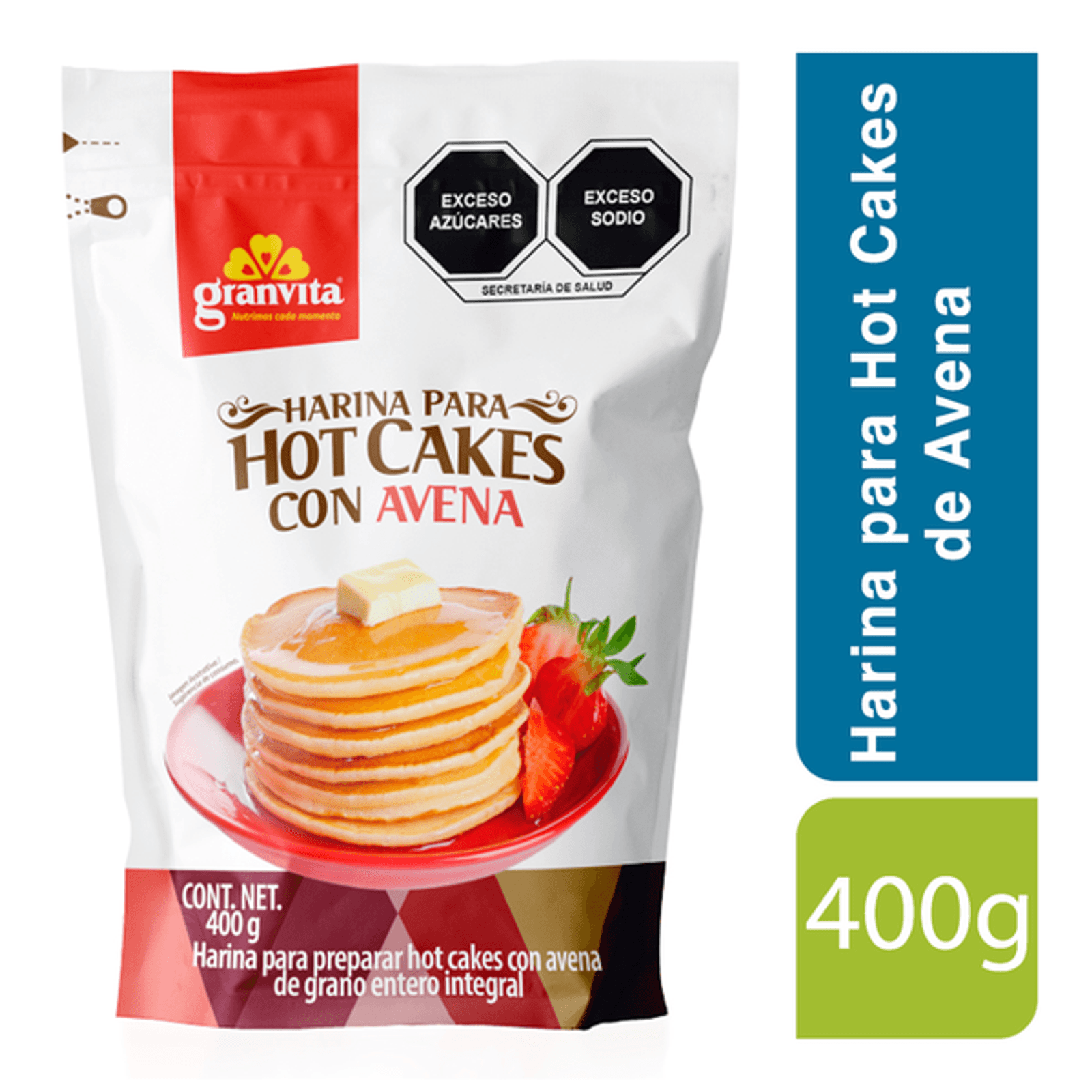 Granvita Pancake Flour with Oats 14 oz Main image