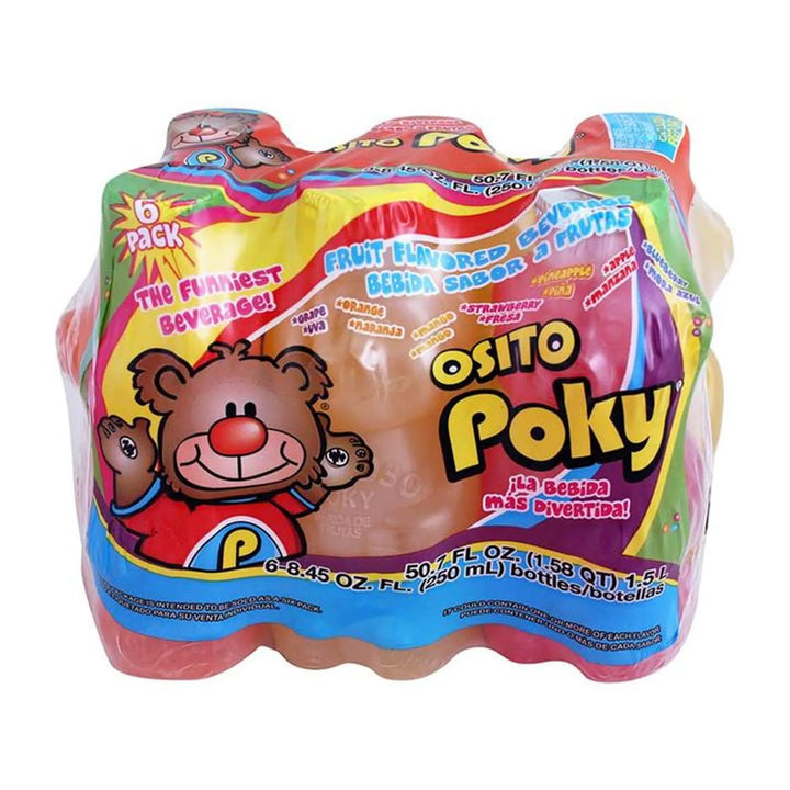 Poky Assorted Flavored Drink Six Pack 8 oz
