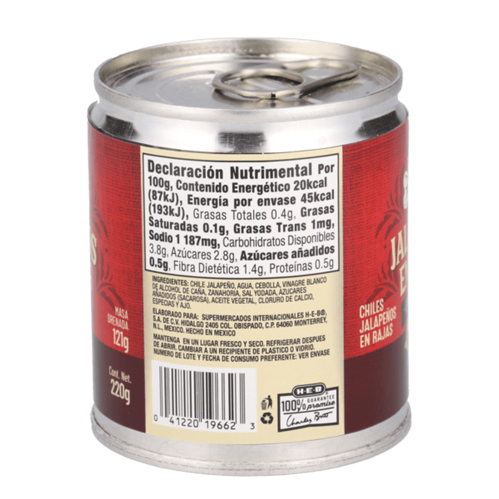 HEB Sabor Tradicional Sliced Jalapeño Peppers in Pickled Sauce 8 oz