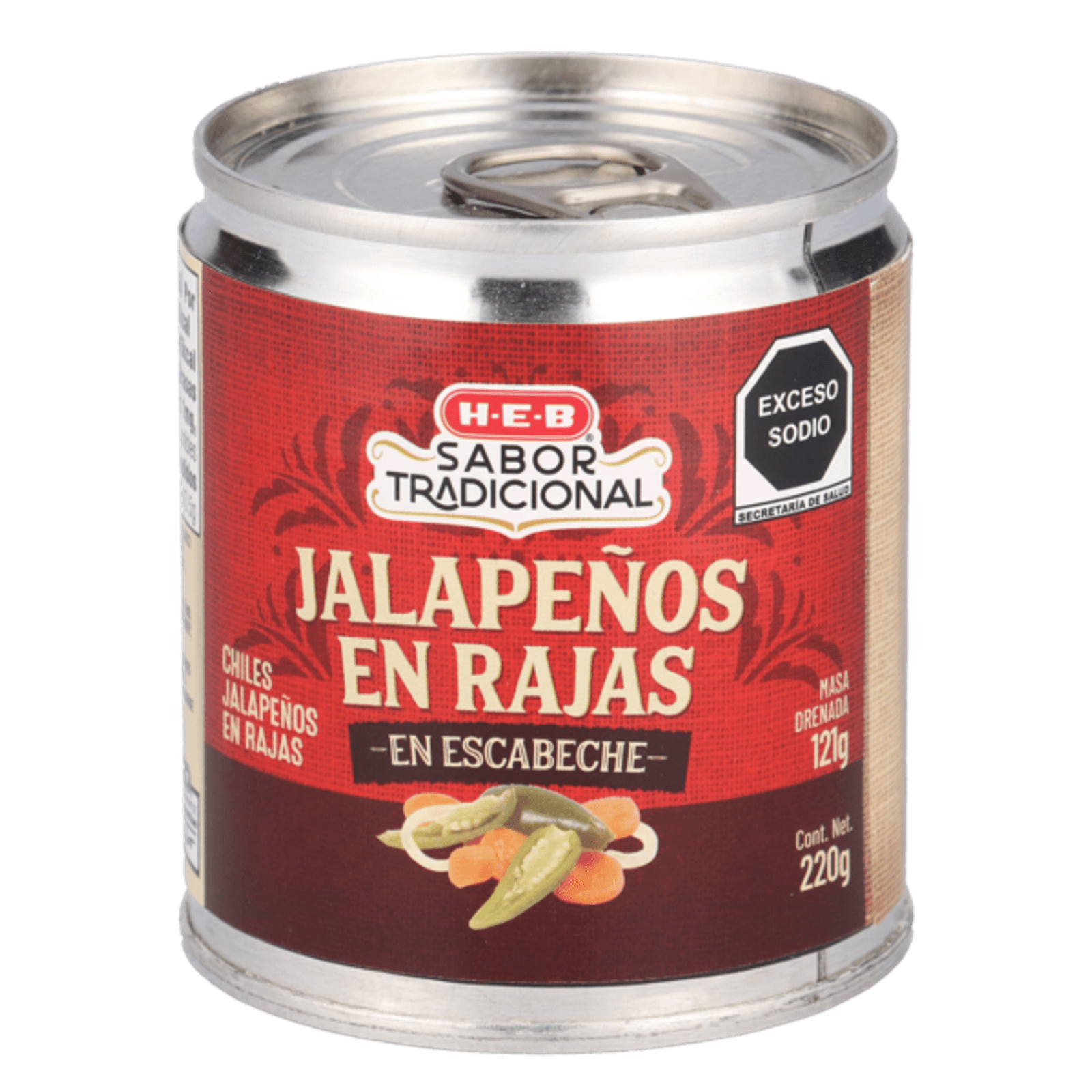 HEB Sabor Tradicional Sliced Jalapeño Peppers in Pickled Sauce 8 oz Main image